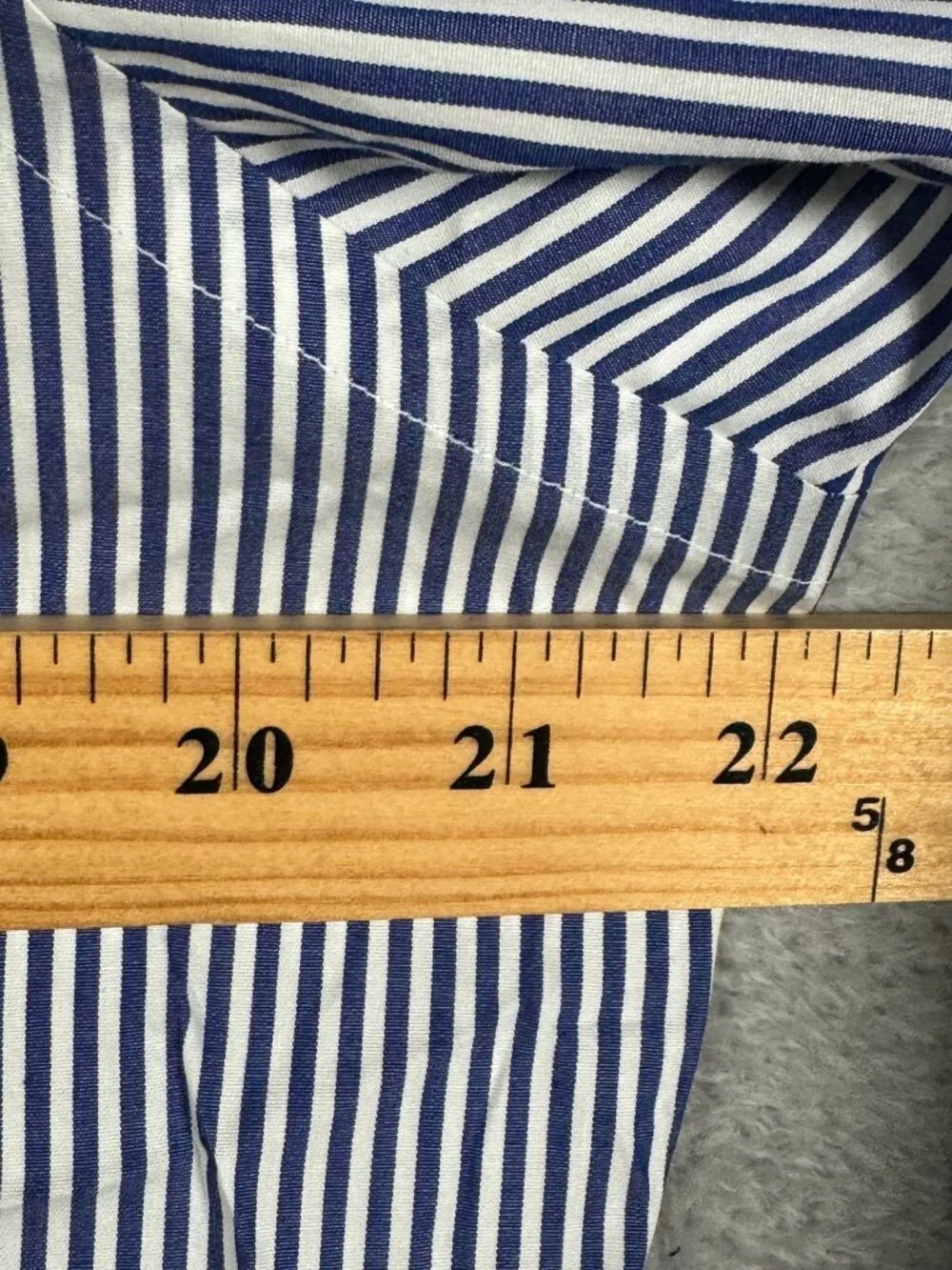Polo Ralph Lauren Dress Shirt Mens S 15 Blue White Striped Classic Fit $130